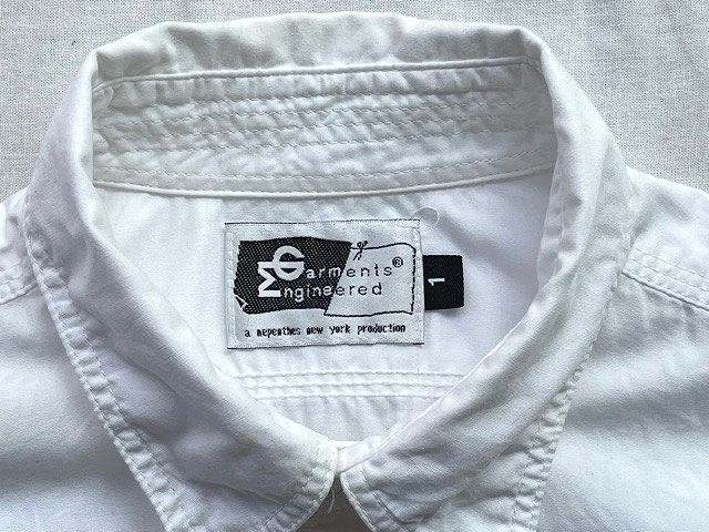  американский производства MADE IN USA engineered garments ENGINEERED GARMENTS гора pokega коричневый рубашка work shirt белый размер 1 [e2-0013]