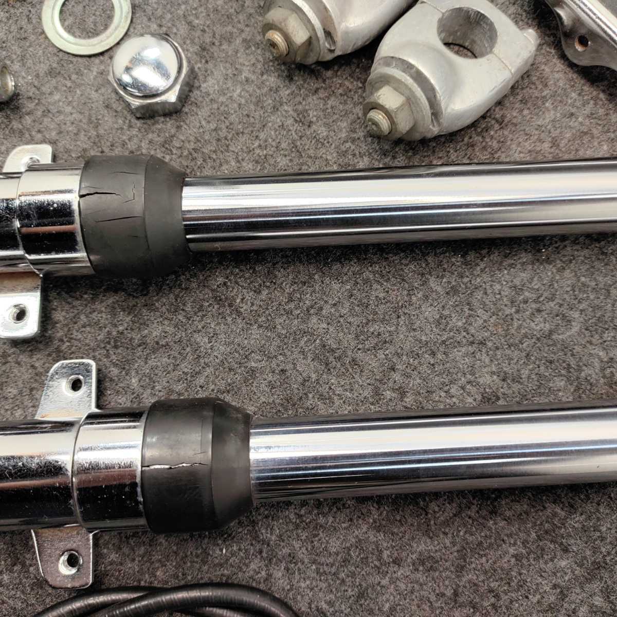 早矢仕 フロントフォーク ステム ライトステー トップブリッジ 4L