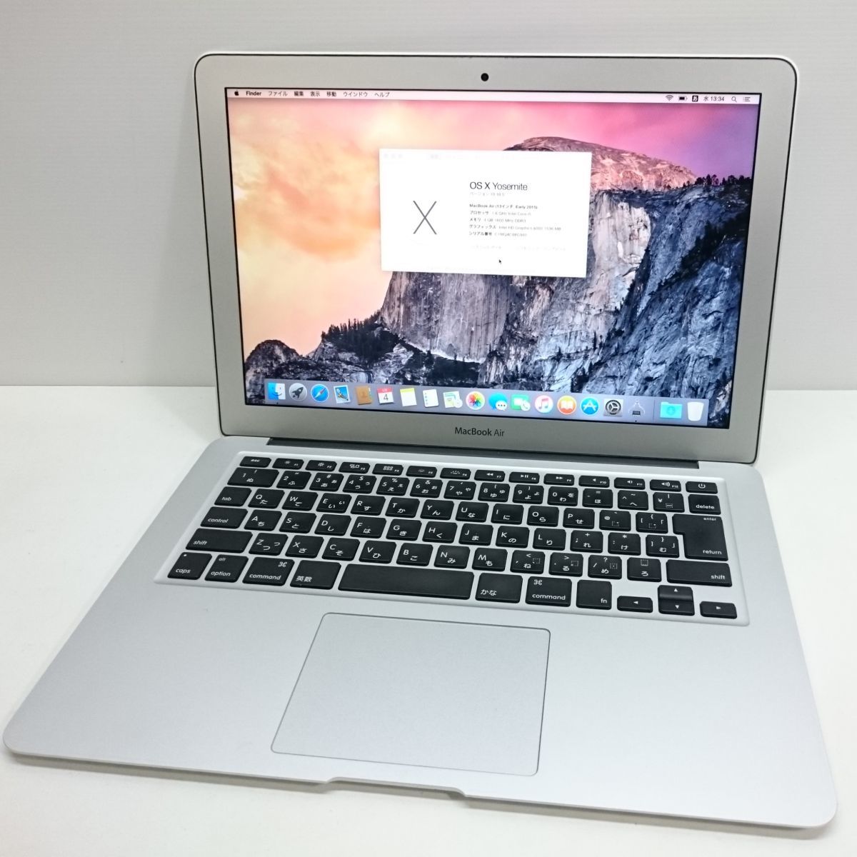 MacBook Air (13-inch,Early 2015) OS X Yosemite[M5118]_画像1