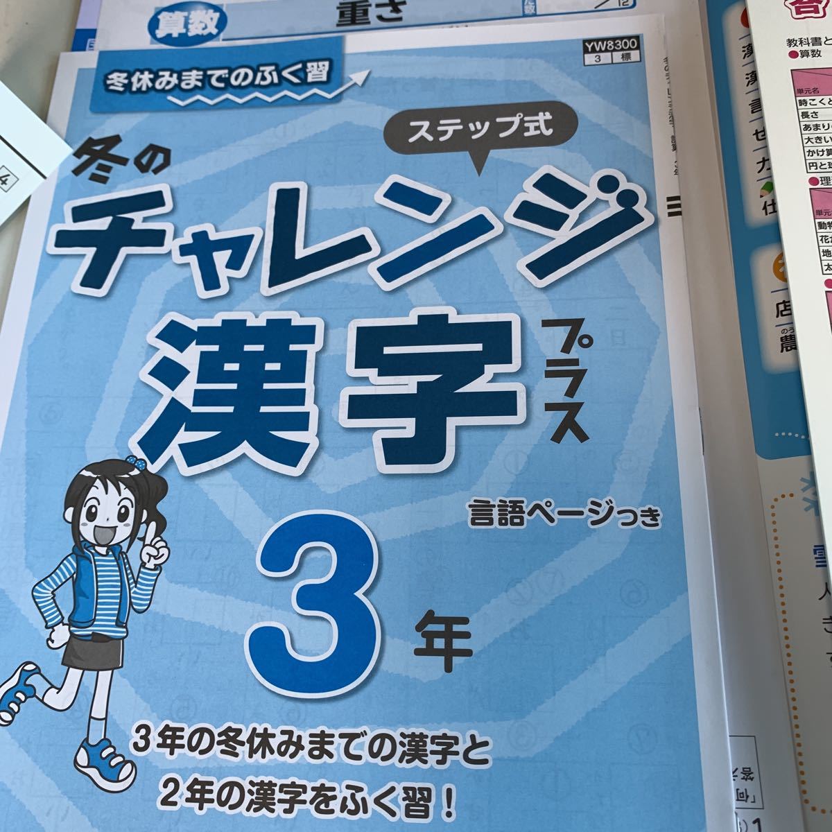 Y26.524 いきいき冬休み 4教科 ドリル 計算 小3年 上 受験 テスト プリント 予習 復習 国語 算数 理科 社会 英語 家庭科 教材 家庭学習_画像7