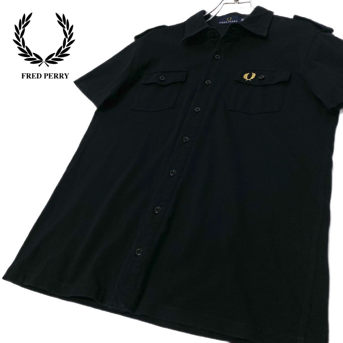 Fred Perry フレッドペリー 鹿子生地 半袖シャツ メンズM ヒット