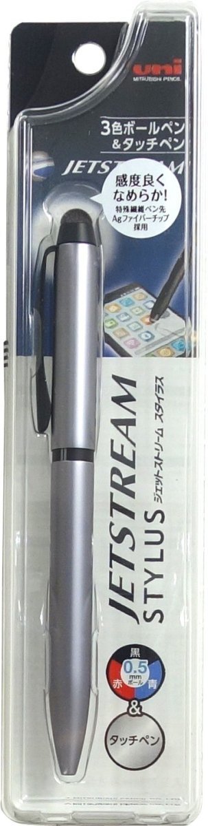 三菱鉛筆 3色ボールペン&タッチペン ジェットストリームスタイラス シルバー SXE3T18005P26_画像3