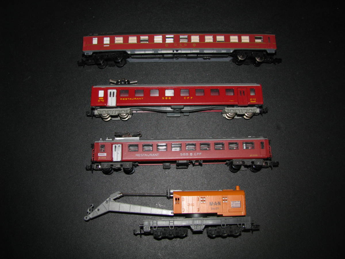 アーノルドなど鉄道模型Nゲージ4両セット　中古_画像2