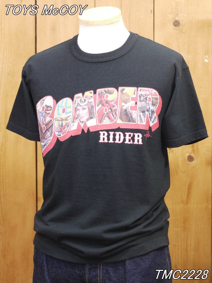 新品 トイズマッコイ BOMBER RIDER Tシャツ M ブラック TMC2228 toysmccoy _画像1