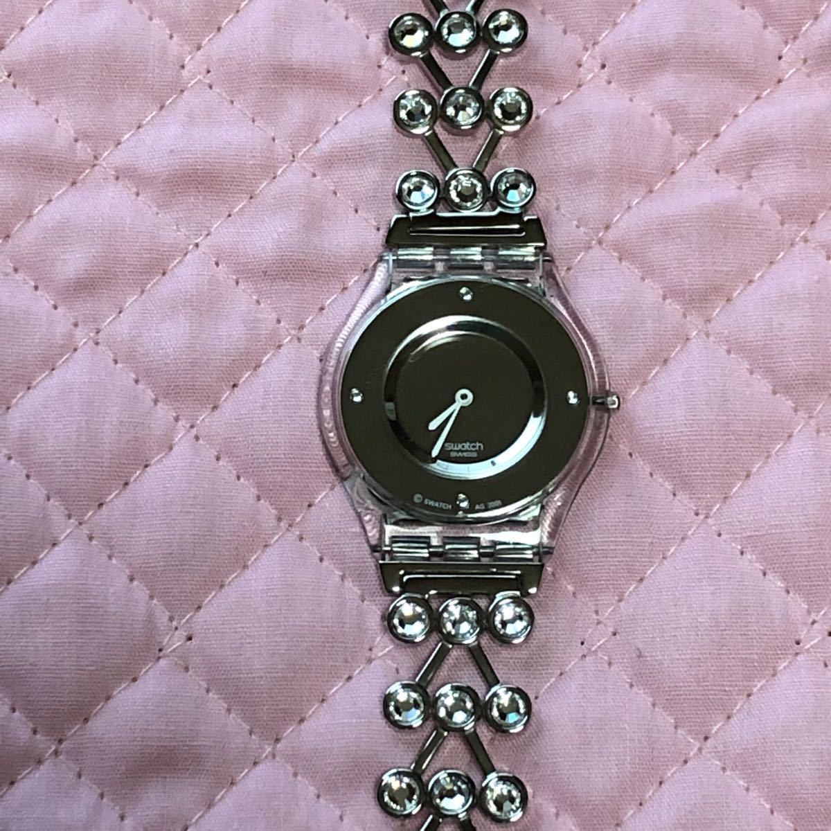 スウォッチSwatch ストーンブレスレットウォッチ-