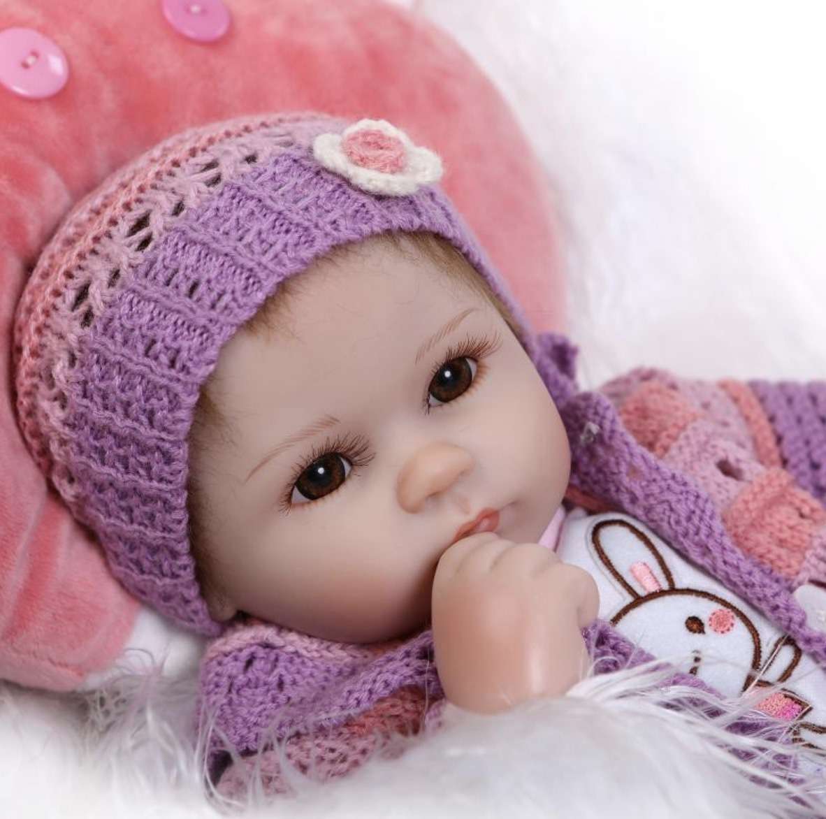 柔らかいリアルなシリコンドール生まれ赤ちゃん人形のおもちゃ40センチビニール 豪華5点セット 就寝時のおもちゃ誕生日ギフト用