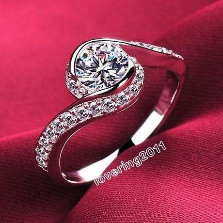 レディース キラキラ高級CZダイヤモンドリング キュービックジルコニア指輪 Silver925ファッションリング シルバー キラキラ