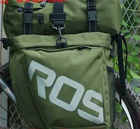 グリーン　マウンテンロードバイク　バイク収納35L大容量　3 in 1トランクバッグサイクリング両面リアスタンド　自転車一人旅　長(zhǎng)旅