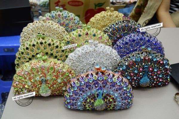  lady's high class party bag clutch Eve person g rhinestone wedding Kirakira biju- jewelry 2way new goods .. blue green 