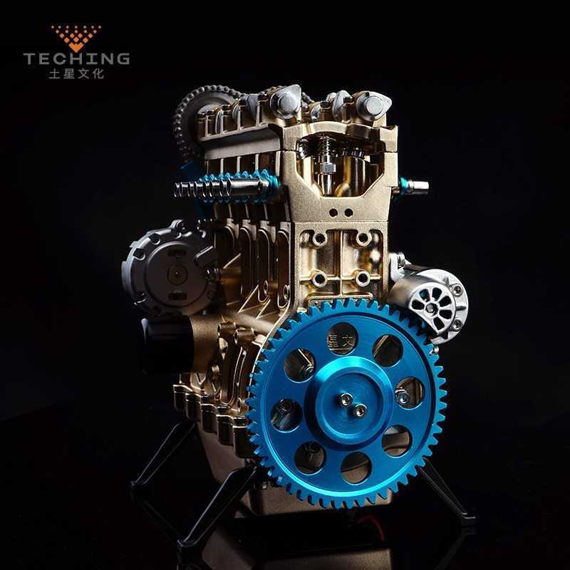  full metal assembly four cylinder in line gasoline engine model construction kit research industry . a little over / toy / gift 