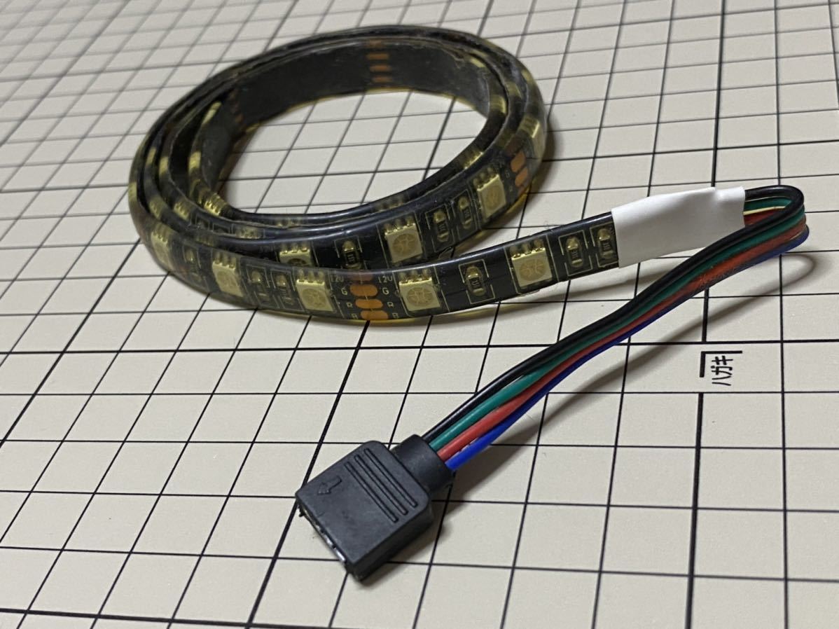 LED テープライト SMD5050 RBG 防水 コネクタ付き 75cm_画像9
