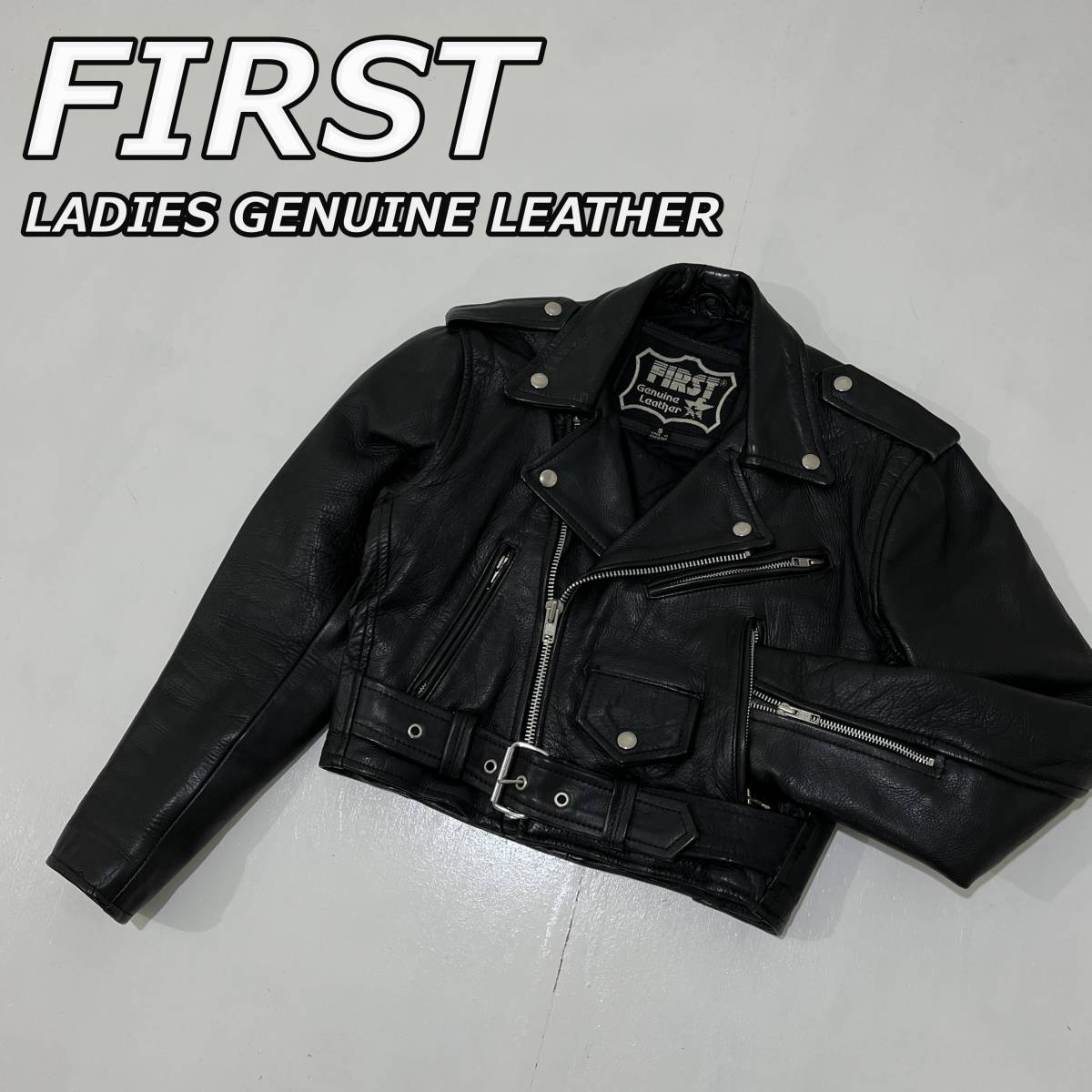 レディース【FIRST】ファースト 本革 レザー ダブル ライダース レディース【FIRST】ファースト 本革 レザー ダブル ライダース