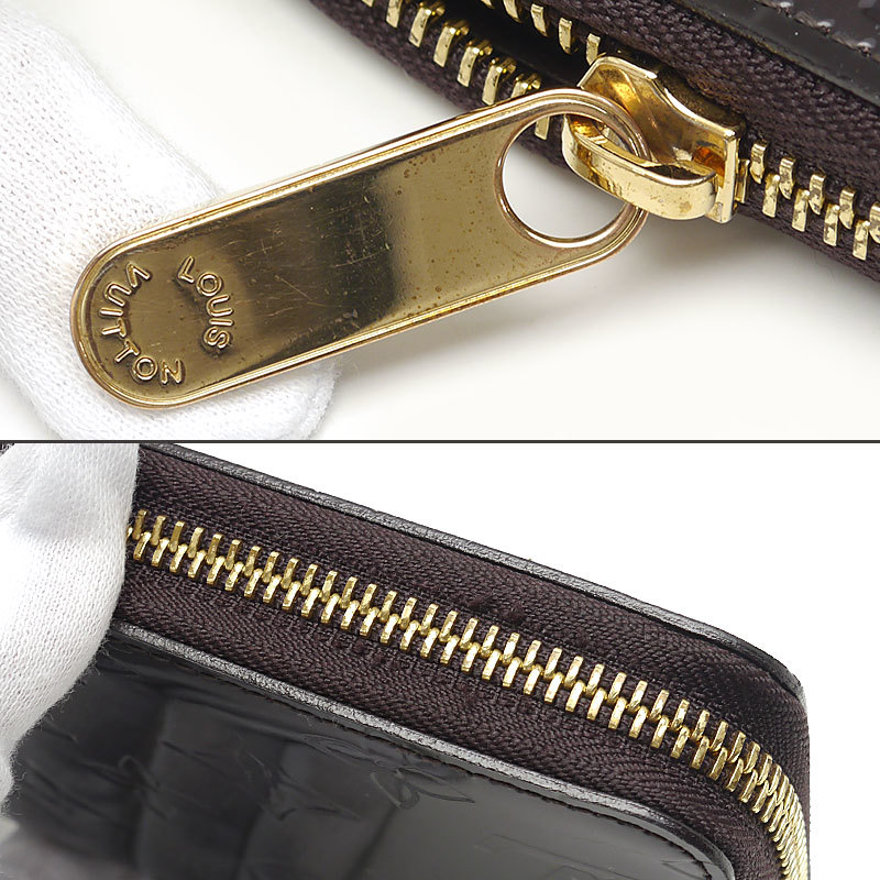 ルイヴィトン LouisVuitton LV M93522 ジッピーウォレット ラウンドジップウォレット 長財布 アマラント ヴェルニ_画像3