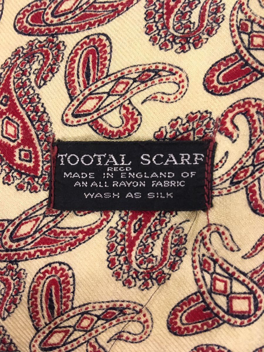 イギリス古着　tootal scarf vintageトゥータルスカーフ　スカーフ　フリンジ付き　英国ヴィンテージ　vintage tootal MV914_画像10