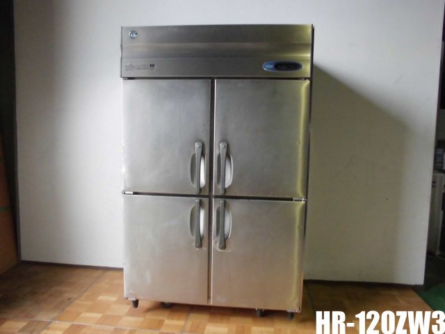 中古厨房 ホシザキ 業務用 縦型 4面 冷蔵庫 HR-120ZW3 三相 200V 1060L 水冷式 W1200×D800×H1900mm