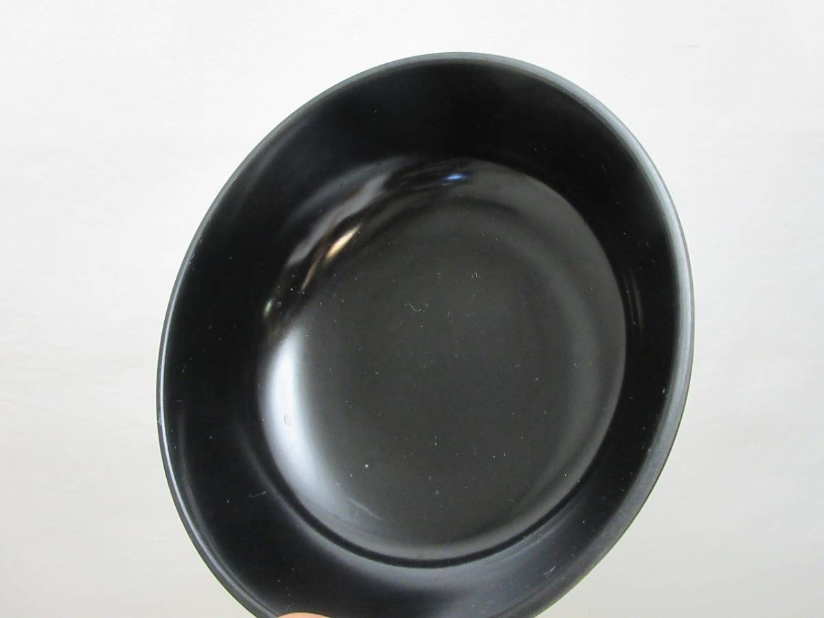 H04350 【 美品 茶道具 黑塗 吸い物椀 5客揃 蓋付椀 家紋 漆器 箱無 】 検) 懐石料理 雑煮椀 和食器 汁椀 茶事 料理屋 おもてなし 来客 ⅱ_画像9