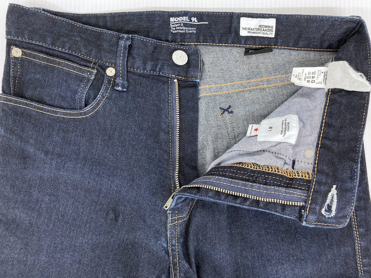 ベドウィン BEDWIN & THE HEARTBREAKERS ストレッチ アンクルカットデニム サイズ1 クロップドデニムパンツ 日本製 stretch anklecut denim_画像3