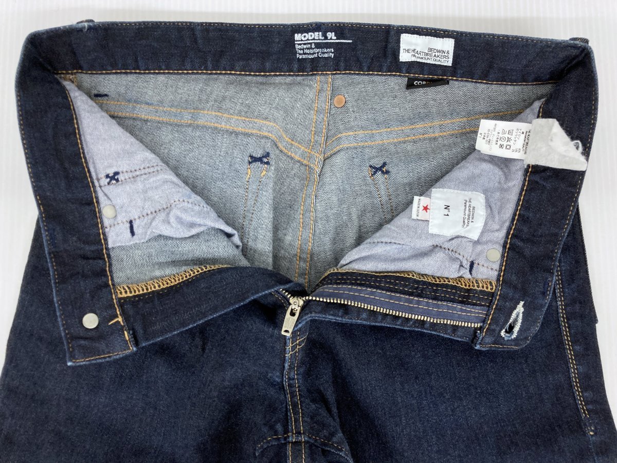 ベドウィン BEDWIN & THE HEARTBREAKERS ストレッチ アンクルカットデニム サイズ1 クロップドデニムパンツ 日本製 stretch anklecut denim_画像4