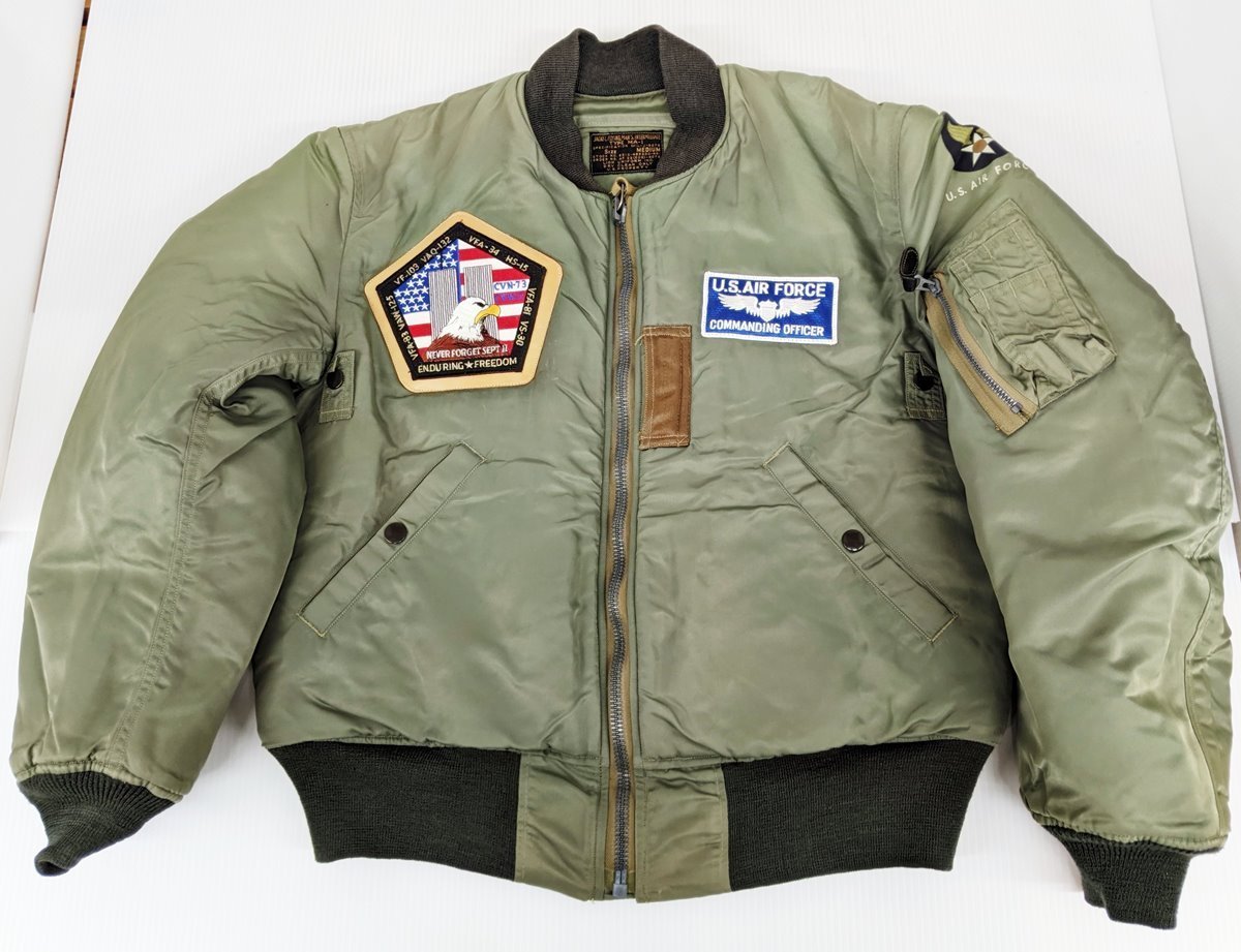 定番の冬ギフト サイズM フライトジャケット MA-1 BR10981 バズリクソンズ Rickson's Buzz USAFワッペン emblem freedom enduring operation jacket flight Mサイズ