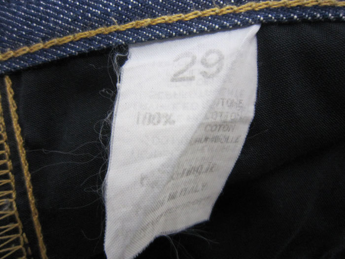 BLACK RING ブラックリング ストレートデニムパンツ サイズ29 イタリア製 チェーンステッチ ボタンフライ jeans denim pants_画像5