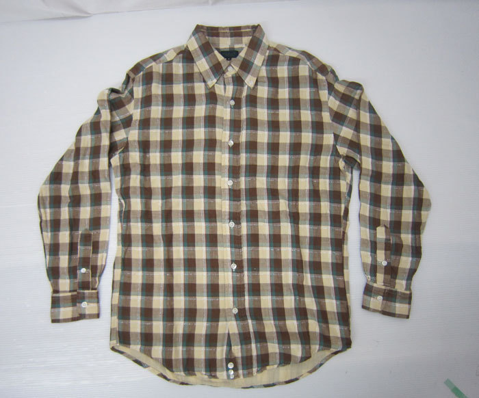 WAREHOUSE DUBBLE WORKS ウェアハウス ダブル ワークス ボタンダウン コットン チェックシャツ サイズM button down cotton check shirt_画像1