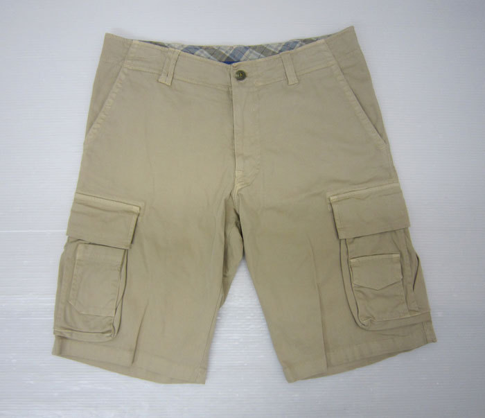 J.W.BRINE ジェイダブリューブライン ストレッチ コットン ショートカーゴパンツ サイズ46 ベージュ イタリア製 cotton half cargo pants_画像1