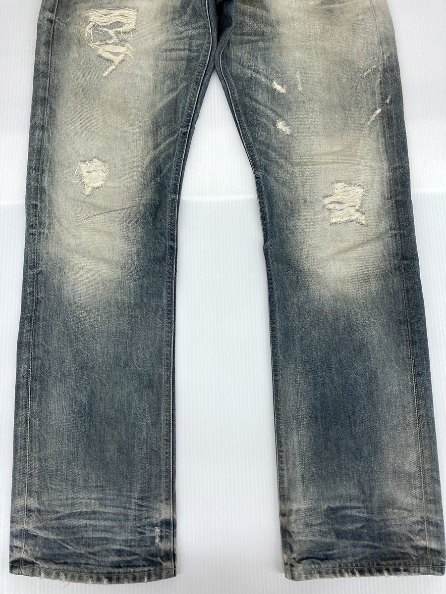 G-STAR RAW ジースター 3301 ATTACC ストレート デニムパンツ ダメージ加工 サイズ30 50566.3161.1146 チェーンステッチ ボタンフライ_画像6