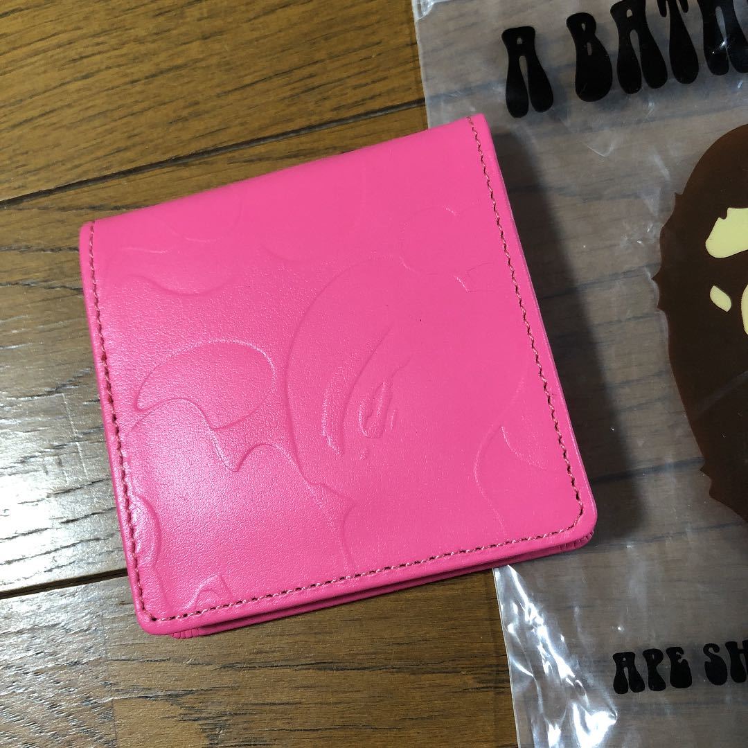 ヤフオク! - BAPE レザー 型押し コインケース (ピンク)