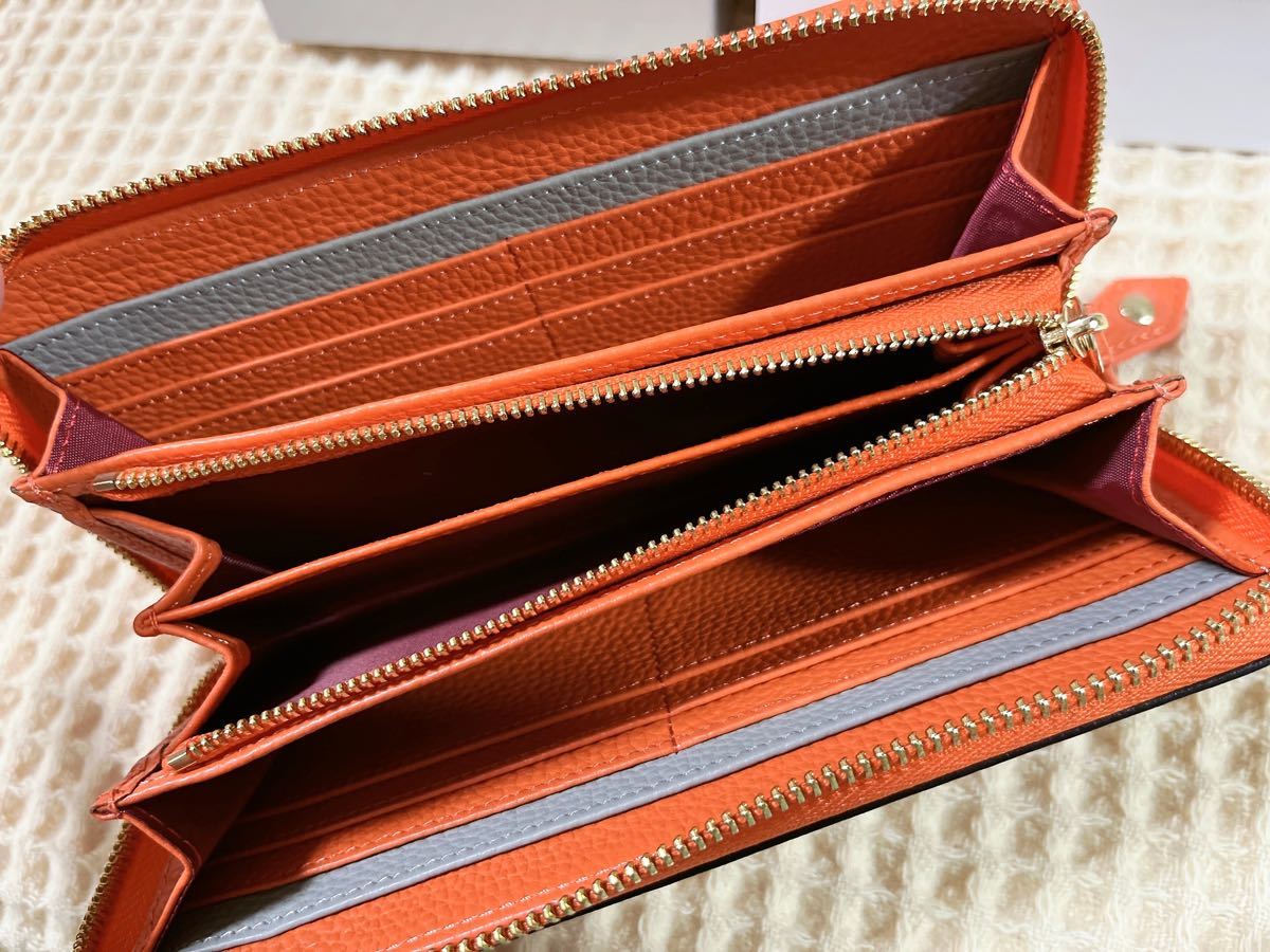 ヴィヴィアンウエストウッド 長財布 オレンジ×黒×グレー assala.media