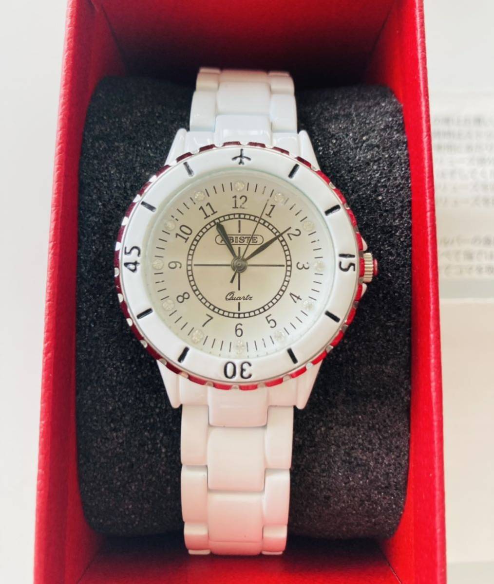 送料無料】アビステ × JAL 機内販売限定 腕時計 ホワイト delrioyachts.com