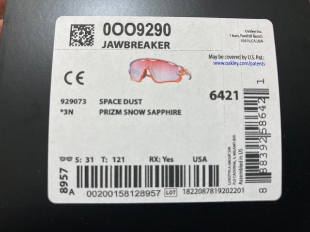 OAKLEY オークリー JAWBREAKER ジョウブレイカー 9290-7331 北京オリンピック限定モデル アジアンフィットノーズパッド付属_画像9