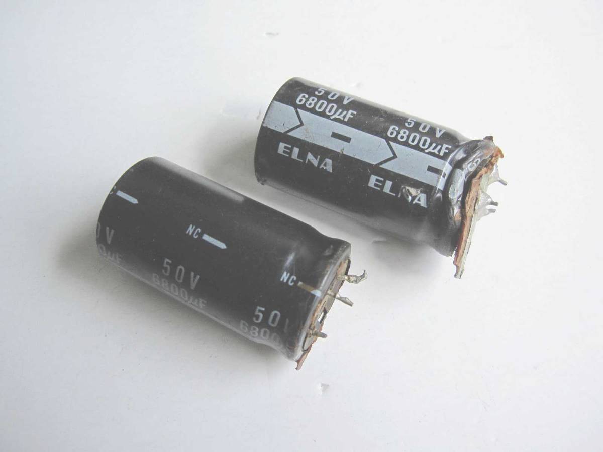 [ vacuum tube parts ]ELNA 6800μF 50V CE85*C 92U 2 piece general storage goods / Junk Vintage retro 