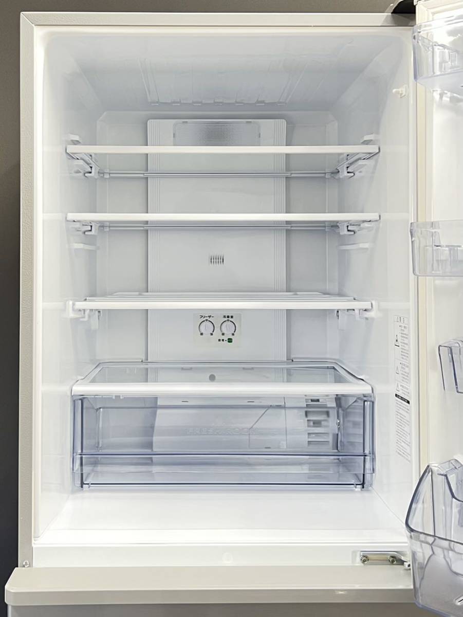 2020年製 355L 4ドア 冷凍冷蔵庫 AQUA アクア 真ん中2段フリーザー 