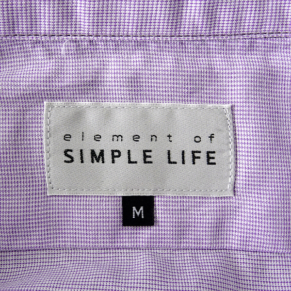 新品 シンプルライフ 春夏 接触冷感 ドビー シャンブレー シャツ ジャケット M 紫白 【J48598】 SIMPLE LIFE ブルゾン 盛夏 サマー メンズ_画像9