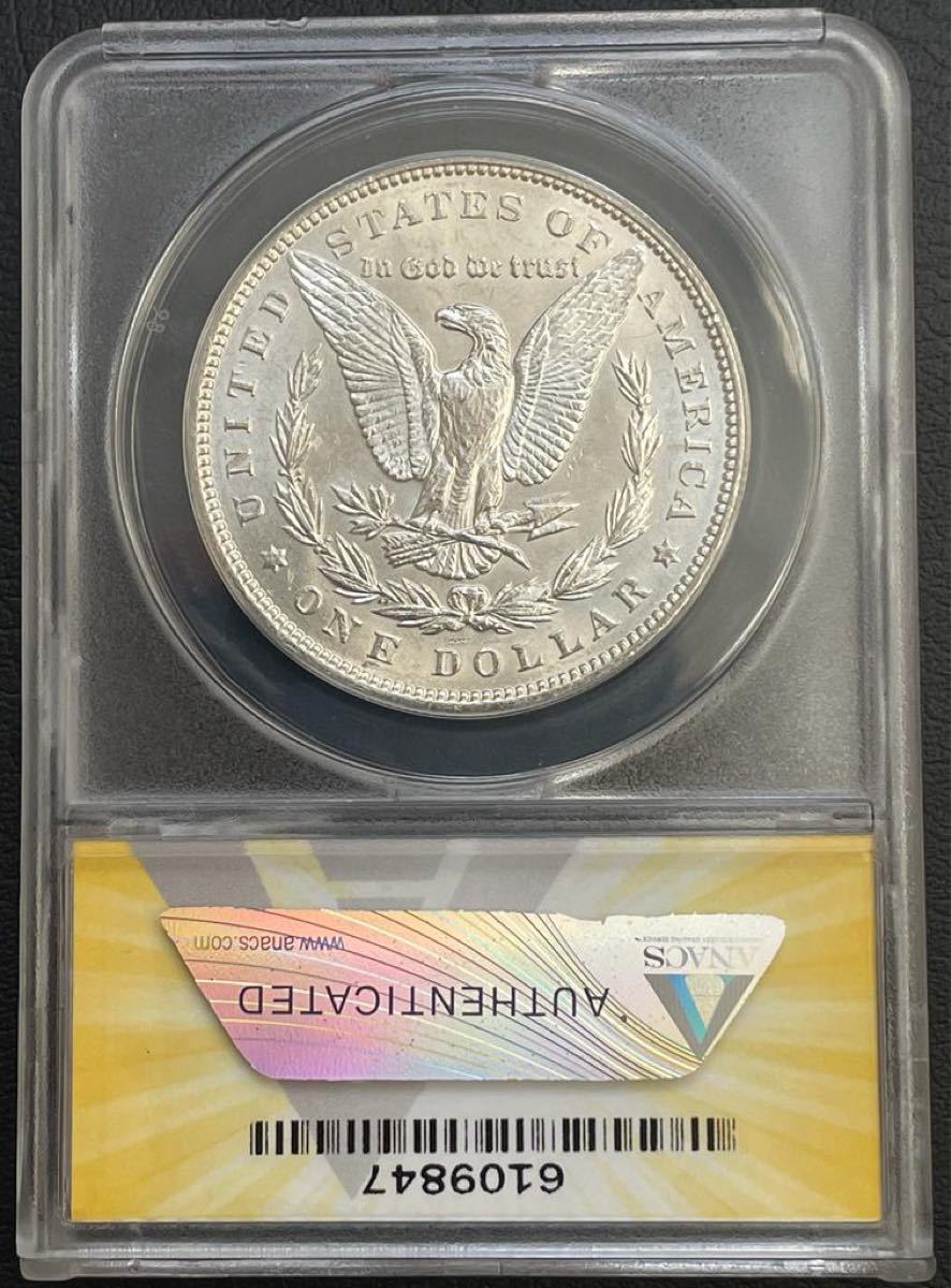 PayPayフリマ｜アメリカ モルガンダラー銀貨1896 MS60 ANACS