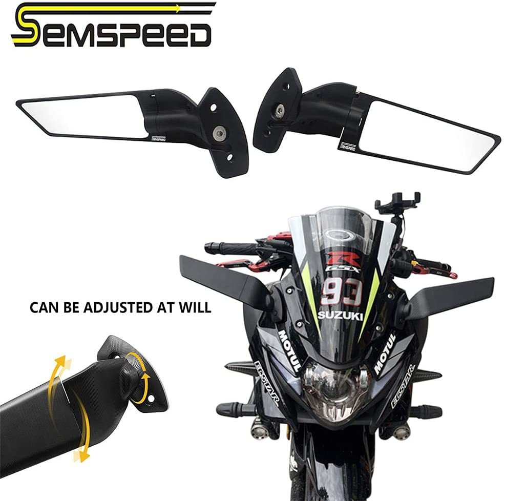 1円送料無料　Semspeed バイク用 ミラー オートバイ　バックミラー　ウイング型　翼　SUZUKI　GSX250R 2016-2021_画像1