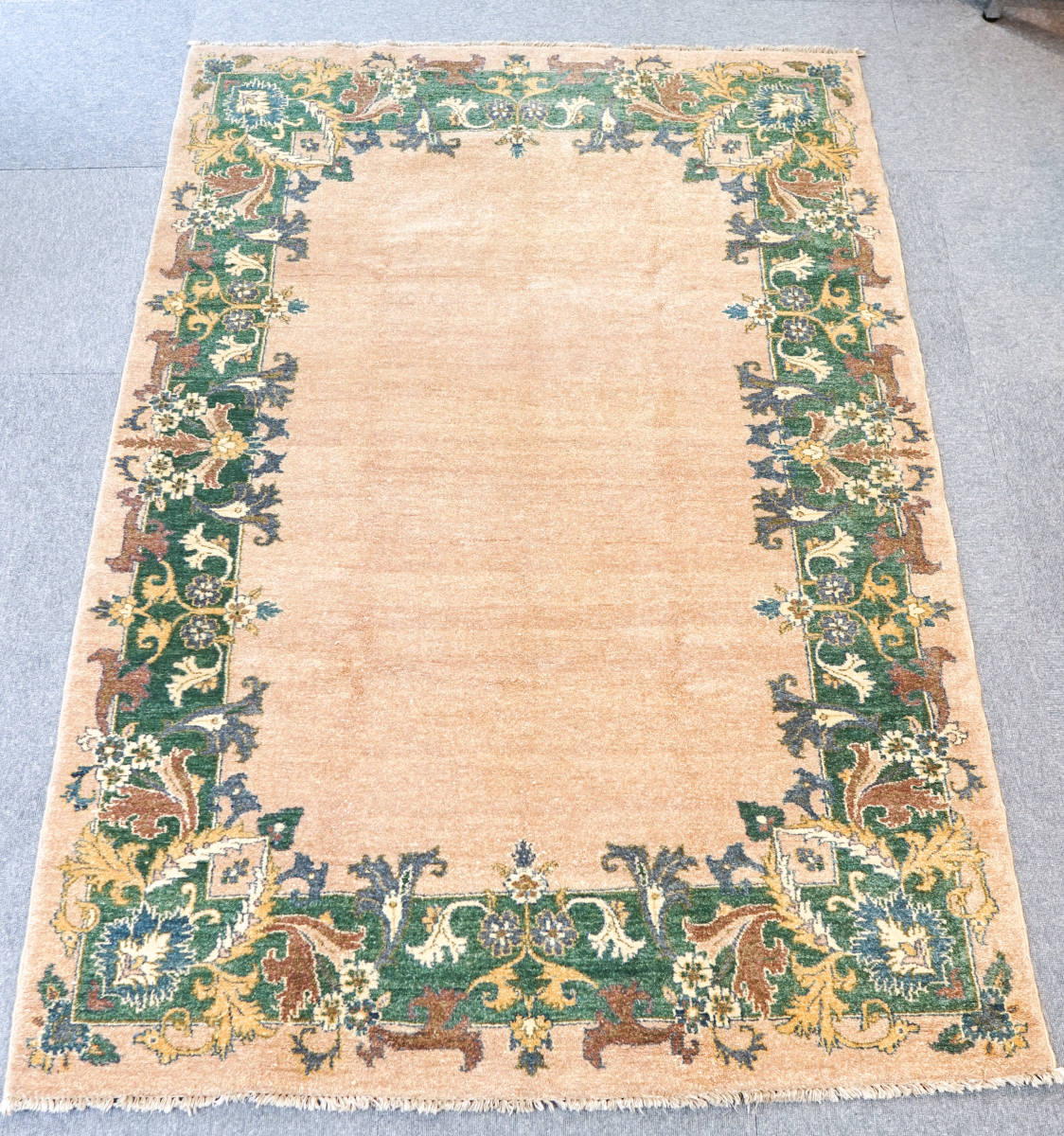 格安 パキスタン 手織り絨毯 ガズニウール size:204×141cm カーペット一般