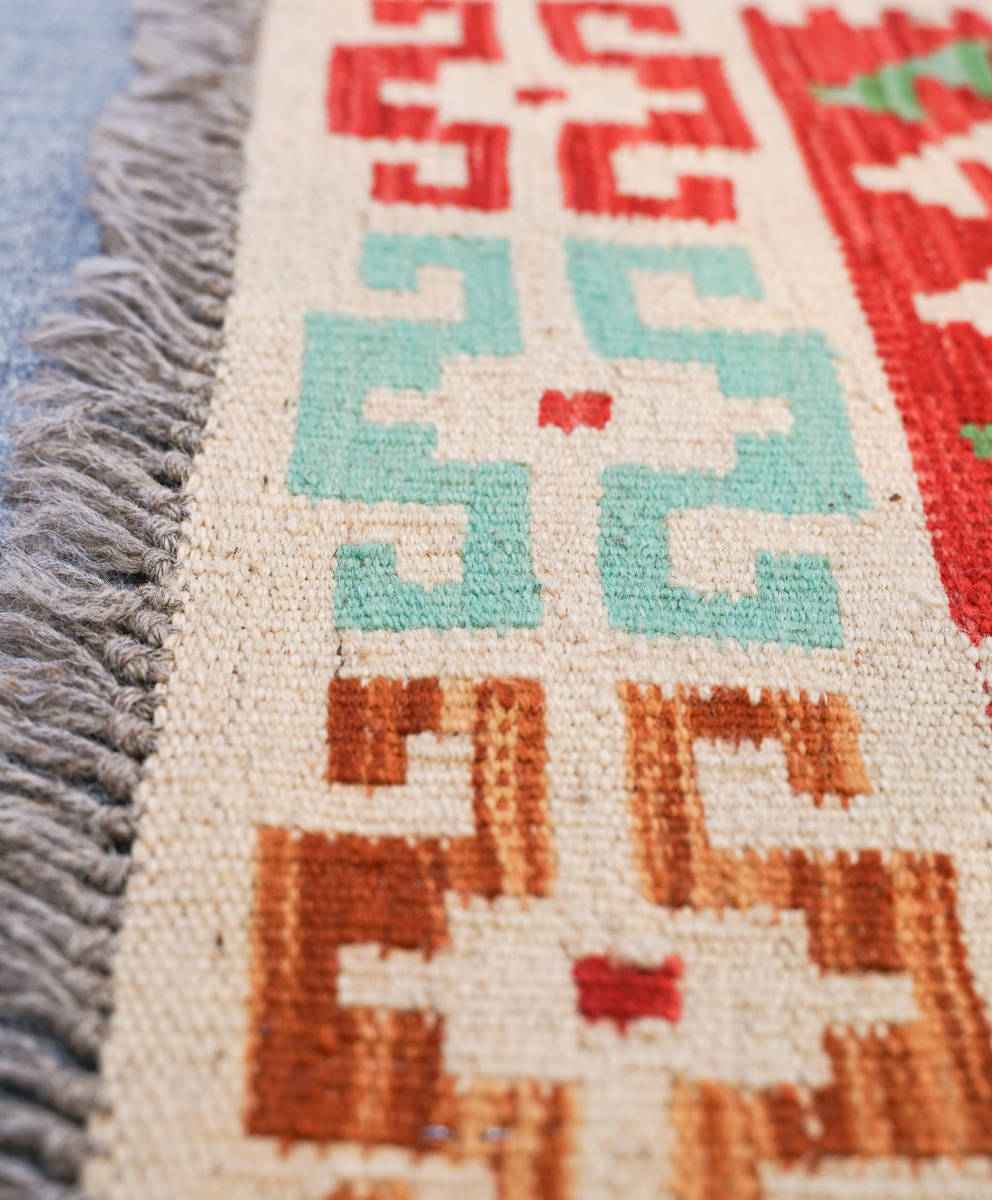 特売 - アフガニスタン手織りキリム size:約203×150cm - の お 店:7554