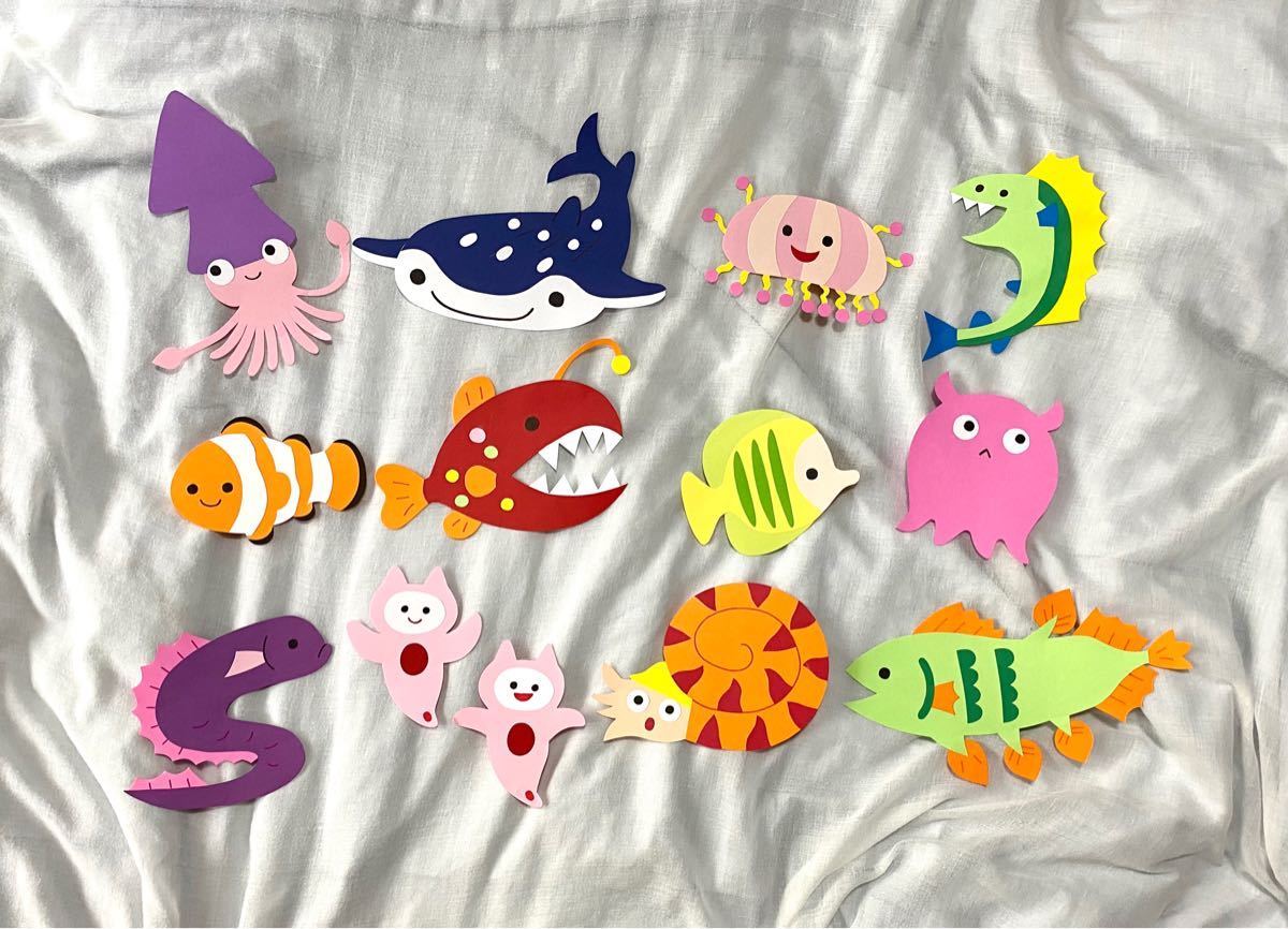 人気の贈り物が 壁面飾り 夏 海の魚の生き物たち