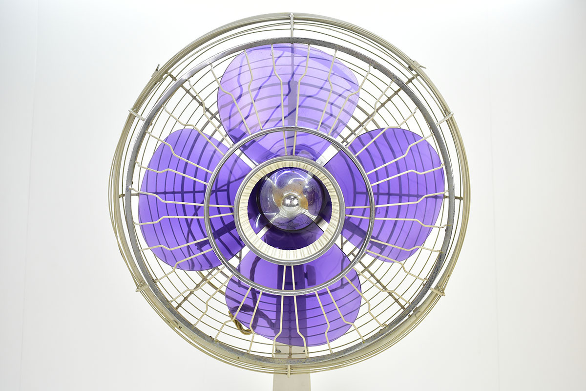 東芝 FG形 35cm 4枚羽根 ロータリーベース 扇風機[TOSHIBA][ROTARY BASE][昭和レトロ][アンティーク][当時物][紫]M_画像2