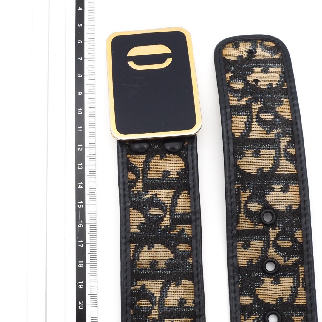 希少》Christian Dior ベルト ゴールド トロッター トップ式