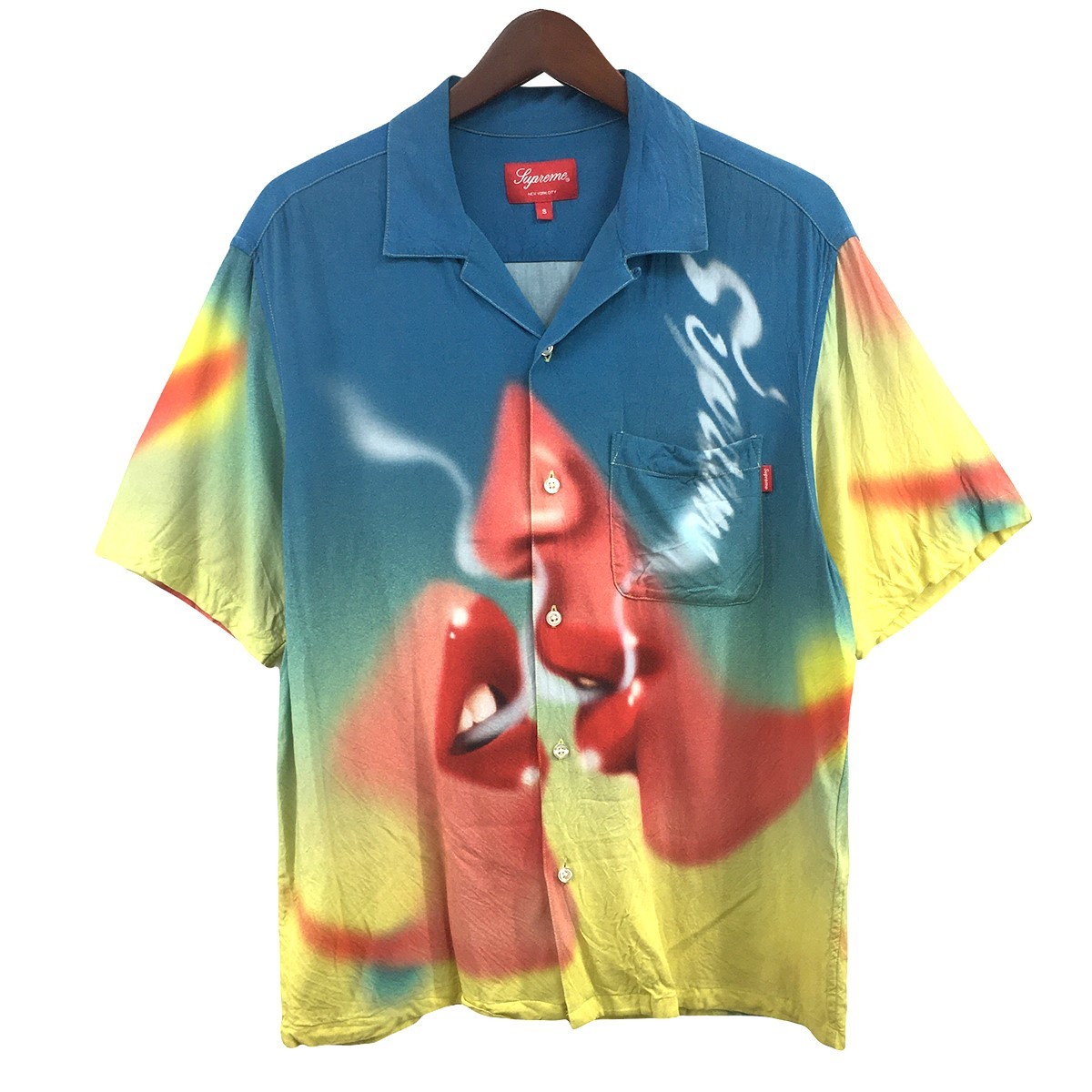 ベンチ 収納付 希少!supreme 20aw blow back rayon shirt