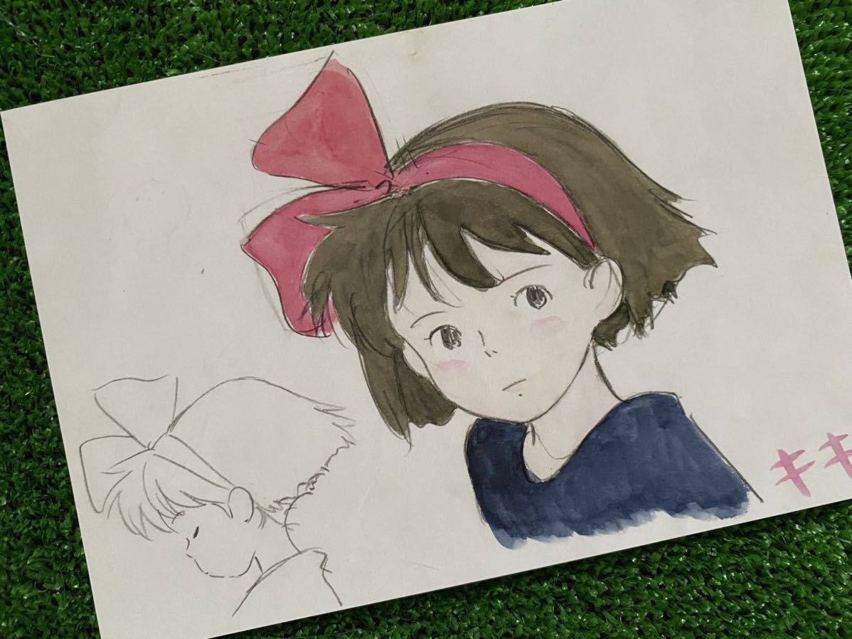 ジブリ 魔女の宅急便 宮崎駿 レイアウト 切抜き イラスト ポストカード ポスター セル画 STUDIO GHIBLI Bの画像1