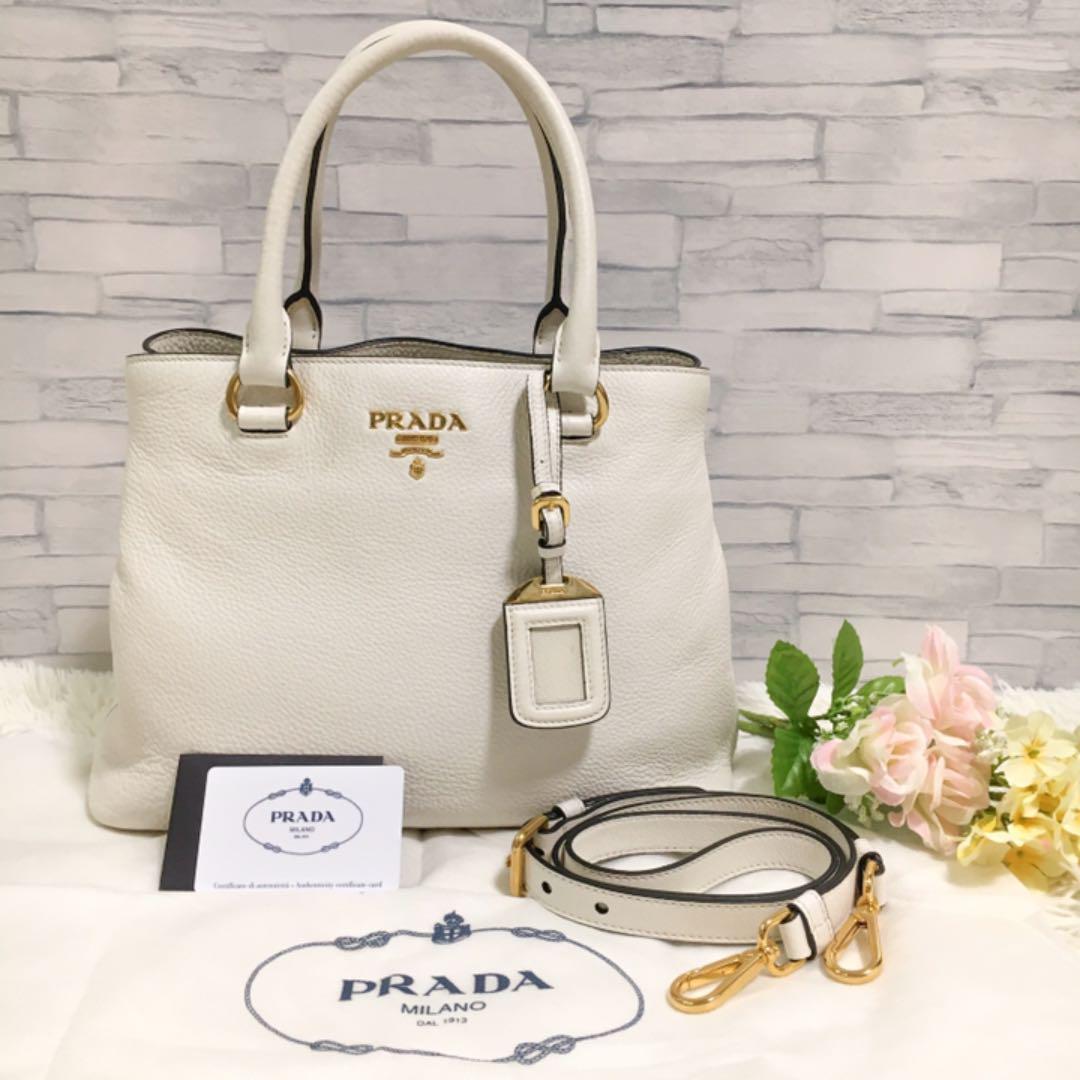 爆買い! 極美品 PRADA プラダ ヴィッテロ レザー 2way ショルダー