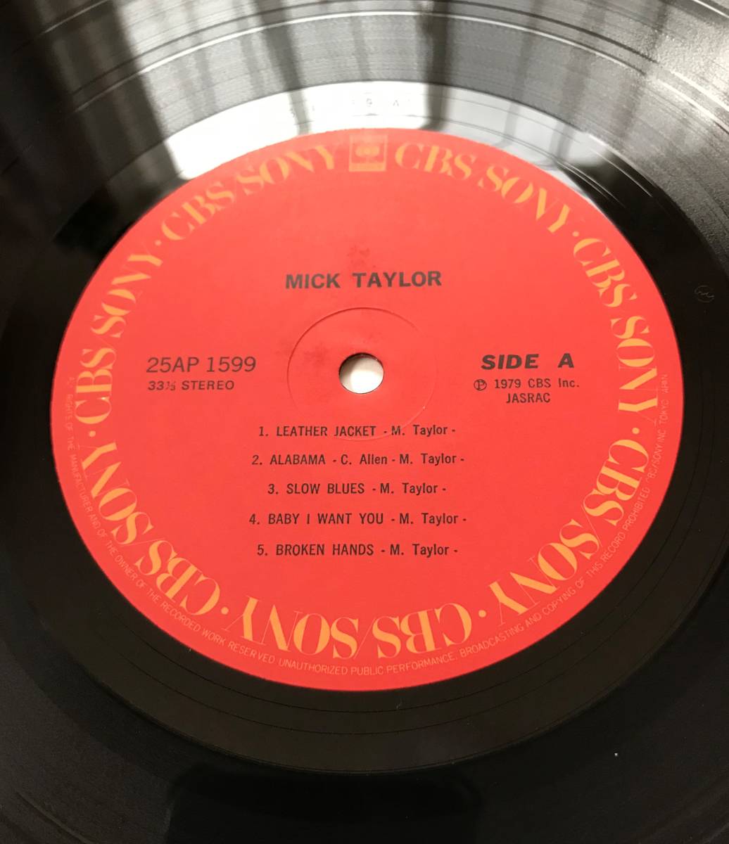 帯付 国内盤「Mick Taylor」ミック・テイラー The Rolling Stones