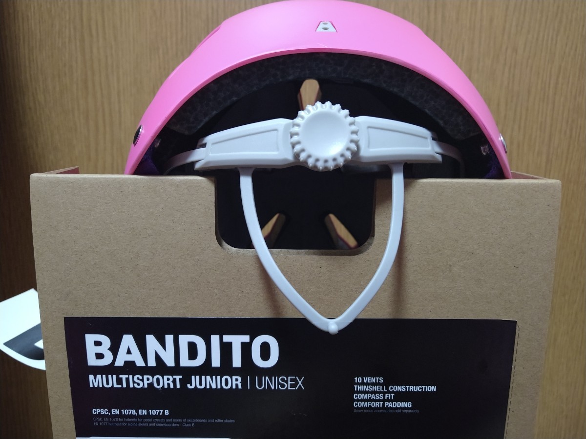 bern ヘルメット BANDITO M-Lサイズ(54.5-57cm)サテンピンク ジュニア