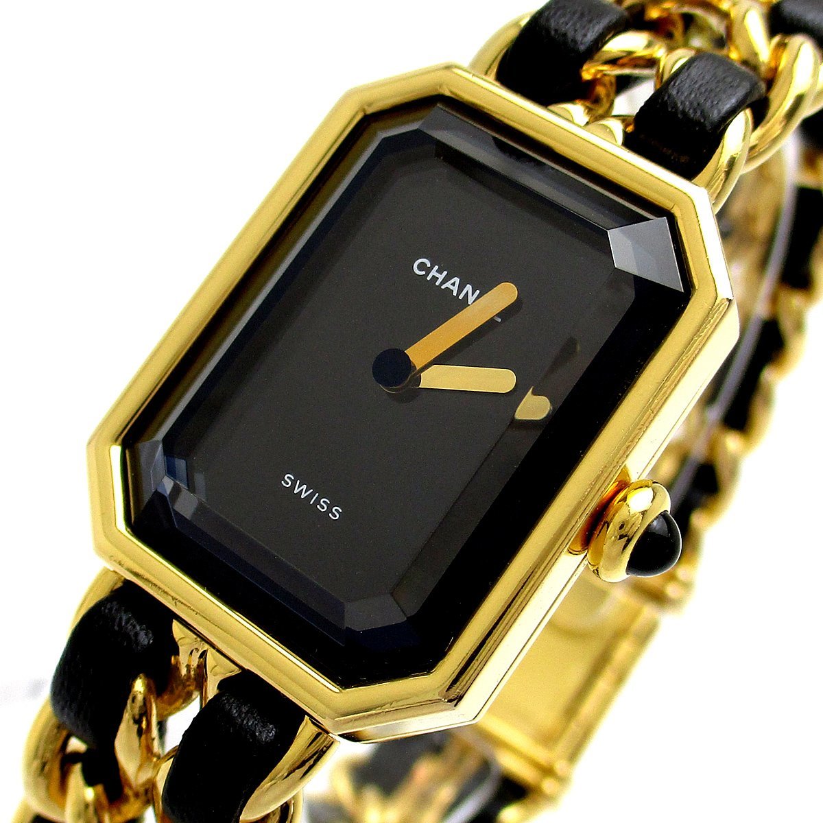 1円 シャネル プルミエール レディース ゴールド 黒文字盤 時計 CHANEL 1円 シャネル プルミエール レディース ゴールド 黒文字盤 時計 CHANEL
