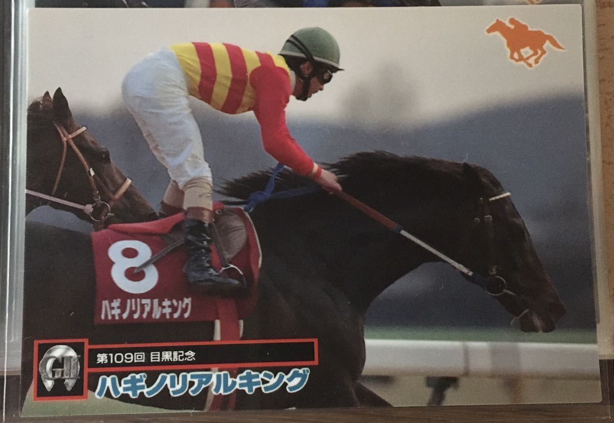 ハギノリアルキング 021 目黒記念 バンダイ サラブレッドカード 96年 競馬 競馬カード 美品 ウマ娘_画像3