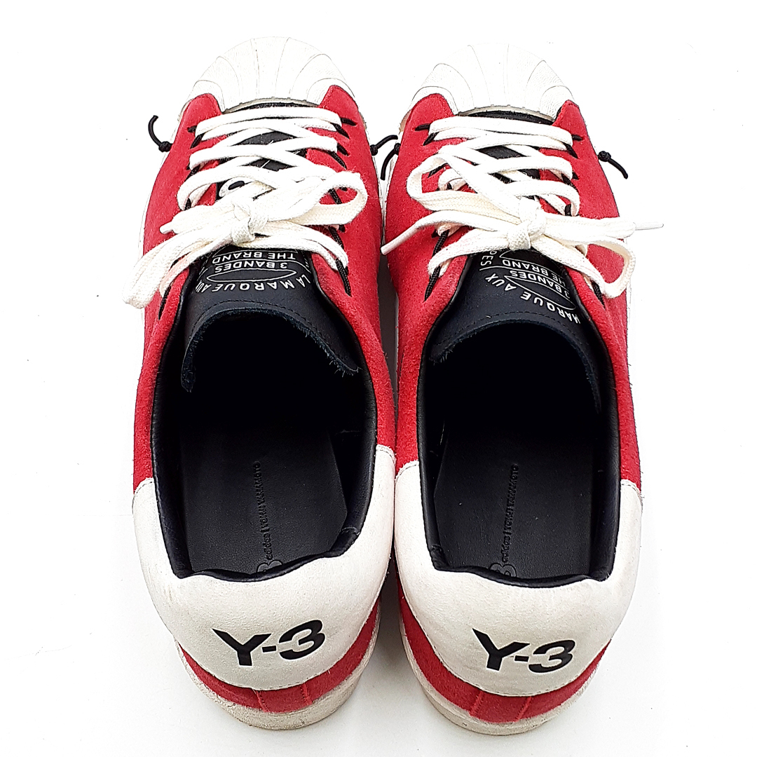 送料無料 ワイスリー Y-3 ヨウジヤマモト アディダス スニーカー 靴 シューズ AC7482 スーパーノット スエード 27cm 赤系 白系 メンズ_画像7
