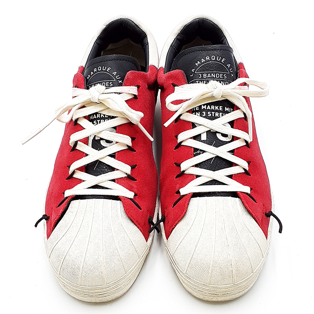 送料無料 ワイスリー Y-3 ヨウジヤマモト アディダス スニーカー 靴 シューズ AC7482 スーパーノット スエード 27cm 赤系 白系 メンズ_画像2